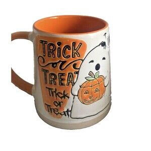 Spectrum Designz Halloween Ceramic Coffee Mug Cup 16 oz Ghost Trick or Treat